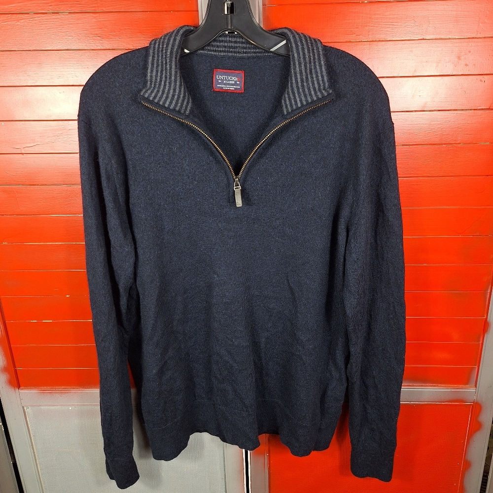Untuckit mens merino wool sweater size XL